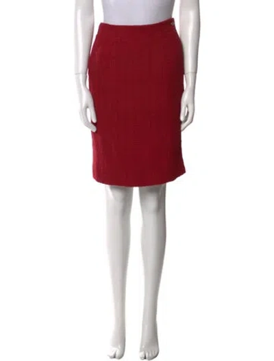 Pre-owned Chanel 2012 Knee-length Skirt In Red