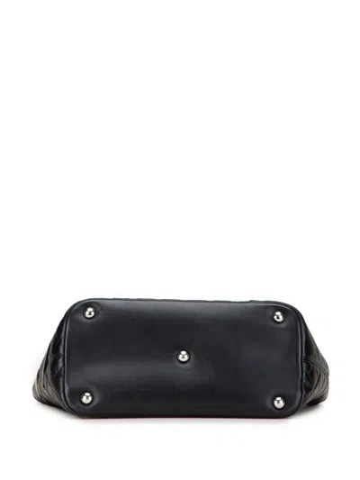 Pre-owned Chanel 2012 Large Lambskin Cambon Ligne Tote Bag In Black