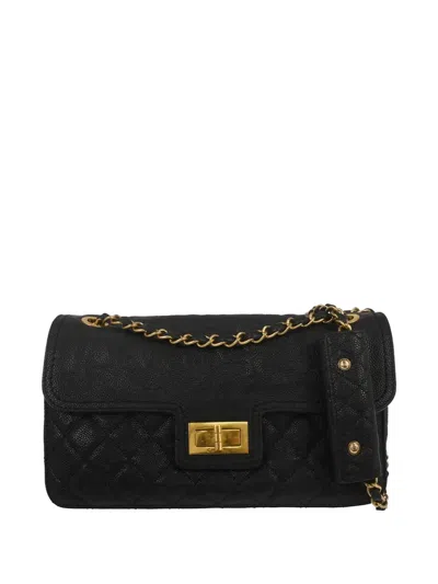 Pre-owned Chanel 2012 Mademoiselle Lock Shoulder Bag In Black