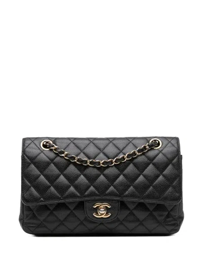 Pre-owned Chanel 2012 Medium Classic Caviar Double Flap Shoulder Bag