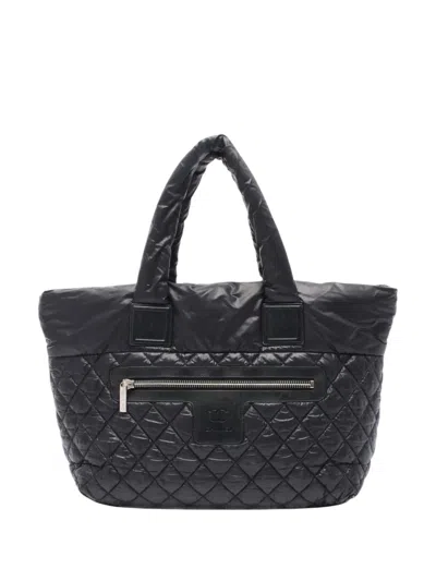Pre-owned Chanel 2012 Medium Quilted Nylon Coco Cocoon Tote Bag In Red