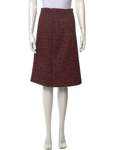 Pre-owned Chanel 2012 Midi Length Skirt In Black