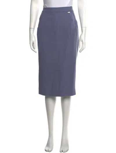 Pre-owned Chanel 2012 Midi Length Skirt In Purple