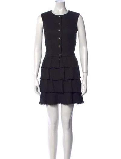Pre-owned Chanel 2012 Mini Dress In Black