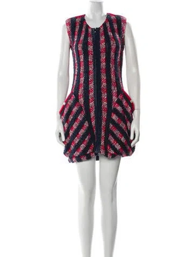 Pre-owned Chanel 2012 Mini Dress In Blue