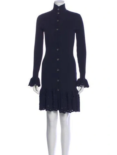 Pre-owned Chanel 2012 Mini Dress In Blue