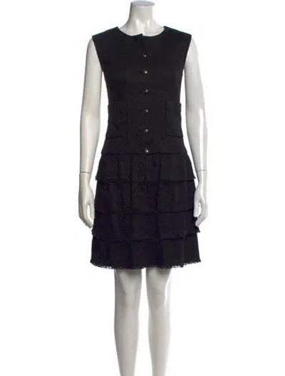 Pre-owned Chanel 2012 Mini Dress W/ Tags In Black