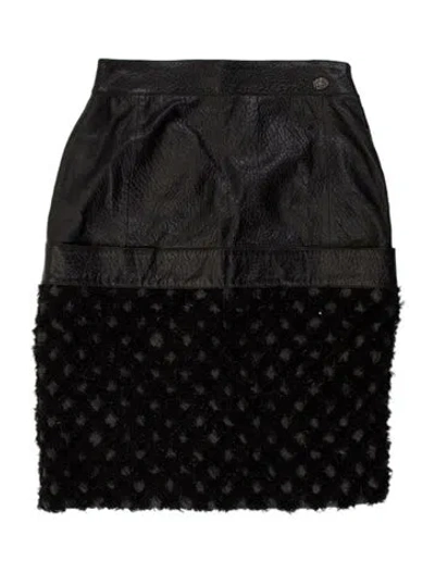Pre-owned Chanel 2012 Mini Skirt In Black