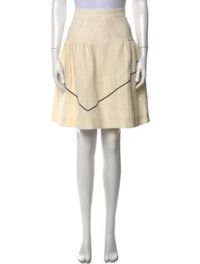 Pre-owned Chanel 2012 Mini Skirt In Neutrals