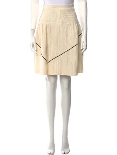 Pre-owned Chanel 2012 Mini Skirt In Neutrals