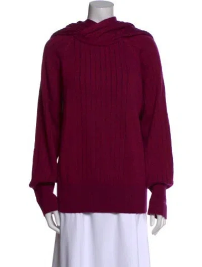 Pre-owned Chanel 2012 Mock Neck Sweater In Purple