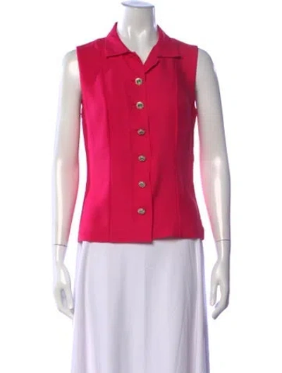 Pre-owned Chanel 2012 Paris-bombay Button-up Top In Pink