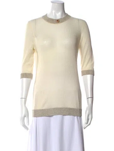 Pre-owned Chanel 2012 Paris-bombay Sweater In Neutrals