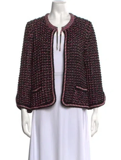 Pre-owned Chanel 2012 Patterned Sweater In Black
