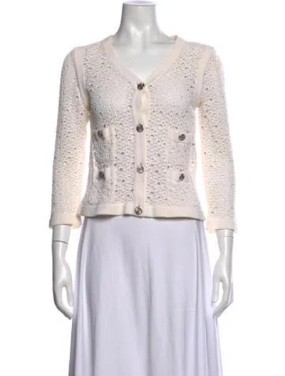 Pre-owned Chanel 2012 Patterned Sweater In Neutrals