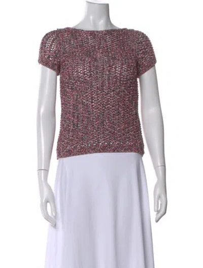 Pre-owned Chanel 2012 Patterned Sweater In Pink