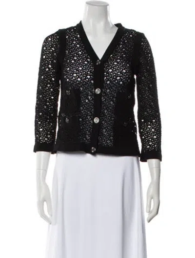 Pre-owned Chanel 2012 Printed Sweater In Black
