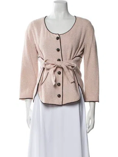 Pre-owned Chanel 2012 Scoop Neck Sweater In Pink