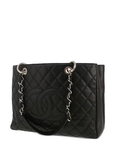 Pre-owned Chanel 2012 Shopping Gst Shoulder Bag In Black