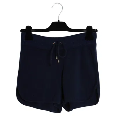 Pre-owned Chanel 2012 Short Marine Fr38 Cashmere Navy Shorts Hot Pants Uk10 Us8 In Blue