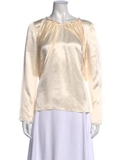 Pre-owned Chanel 2012 Silk Blouse In Neutral