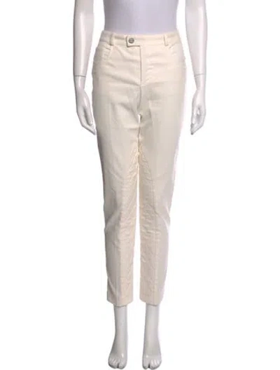Pre-owned Chanel 2012 Skinny Leg Pants In Neutral