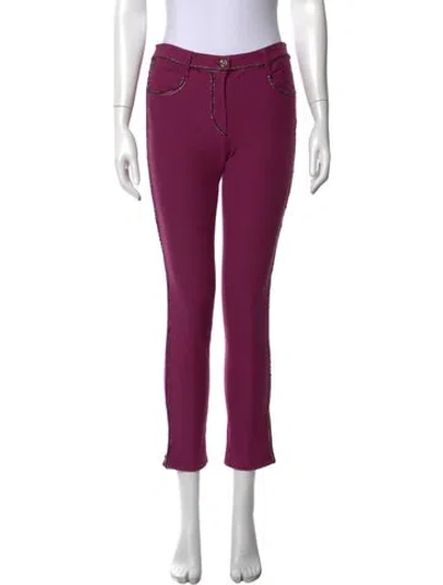 Pre-owned Chanel 2012 Straight Leg Jeans In Purple