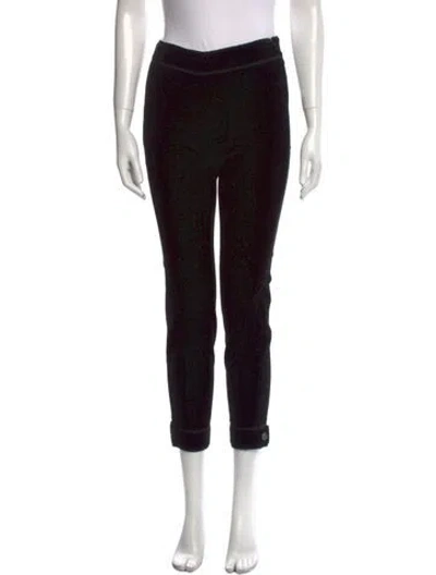 Pre-owned Chanel 2012 Straight Leg Pants In Black