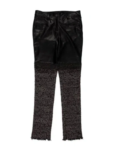 Pre-owned Chanel 2012 Straight Leg Pants In Black