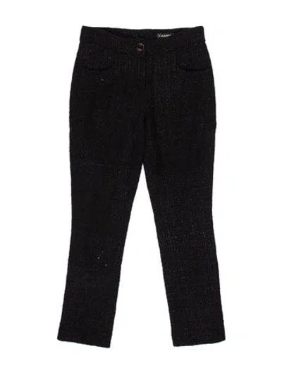 Pre-owned Chanel 2012 Straight Leg Pants In Black