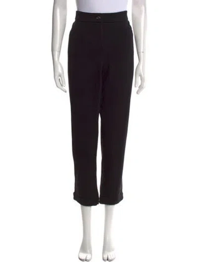 Pre-owned Chanel 2012 Straight Leg Pants In Black