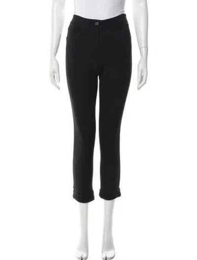 Pre-owned Chanel 2012 Straight Leg Pants In Black