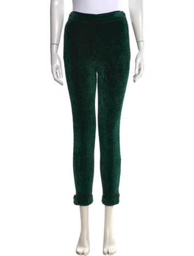 Pre-owned Chanel 2012 Straight Leg Pants In Green