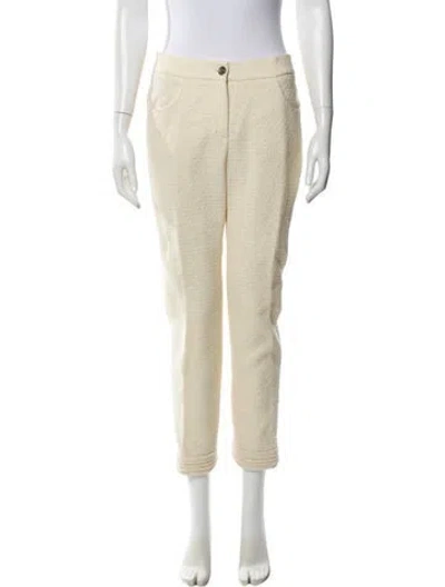 Pre-owned Chanel 2012 Straight Leg Pants In Neutral