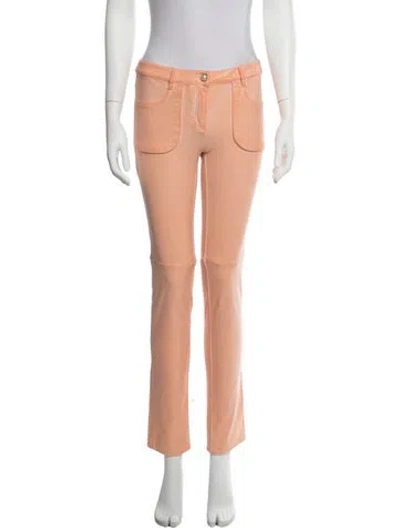 Pre-owned Chanel 2012 Straight Leg Pants In Pink
