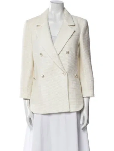 Pre-owned Chanel 2012 Striped Blazer In White