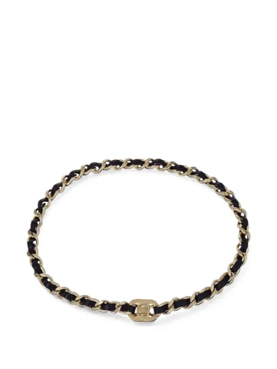Pre-owned Chanel 2012 Turnlock Choker Necklace In Gold