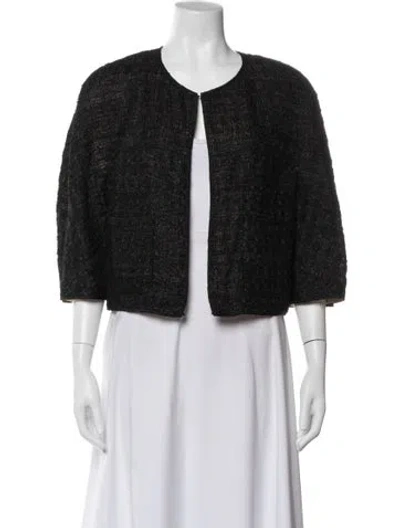 Pre-owned Chanel 2012 Tweed Jacket In Black