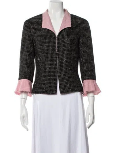Pre-owned Chanel 2012 Tweed Jacket In Black