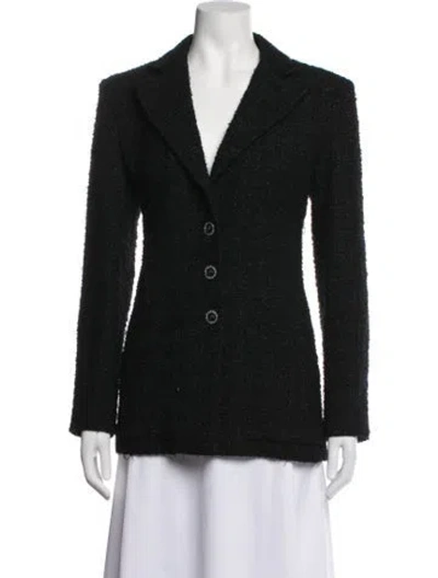 Pre-owned Chanel 2012 Tweed Pattern Blazer In Black