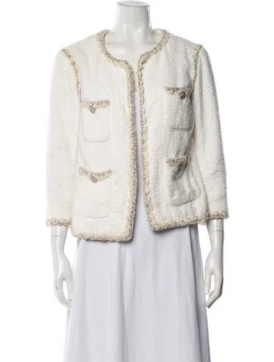 Pre-owned Chanel 2012 Tweed Pattern Jacket In Neutrals