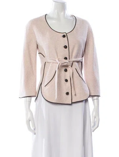 Pre-owned Chanel 2012 Tweed Pattern Jacket In Pink