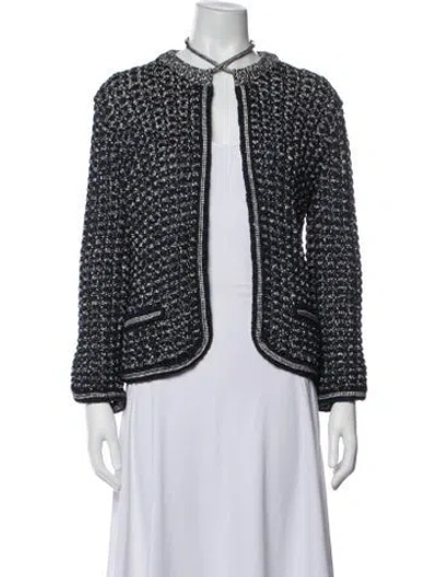 Pre-owned Chanel 2012 Tweed Pattern Sweater In Blue