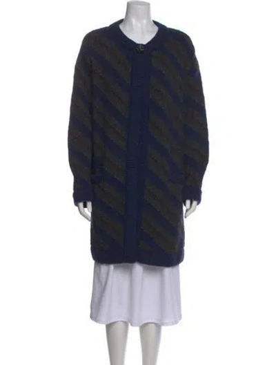 Pre-owned Chanel 2012 Virgin Wool Sweater In Blue