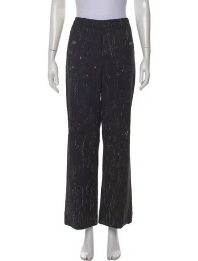 Pre-owned Chanel 2012 Wide Leg Pants In Black