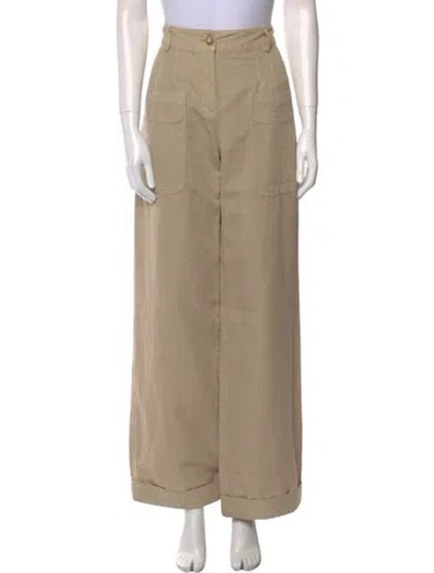 Pre-owned Chanel 2012 Wide Leg Pants In Neutral