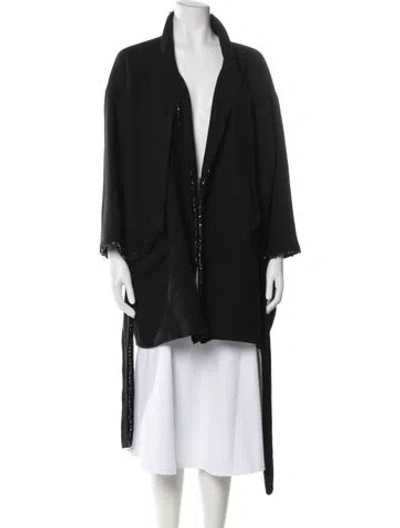 Pre-owned Chanel 2012 Wool Coat In Black