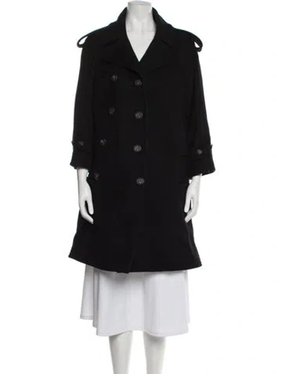Pre-owned Chanel 2012 Wool Peacoat In Black