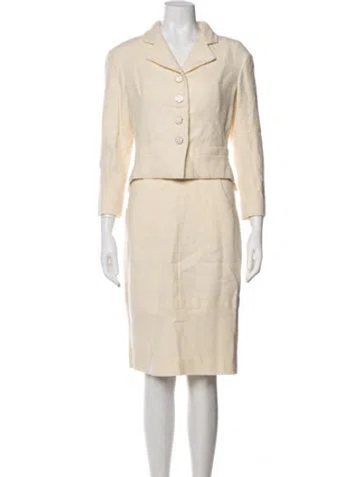 Pre-owned Chanel 2012 Wool Skirt Set In Neutrals