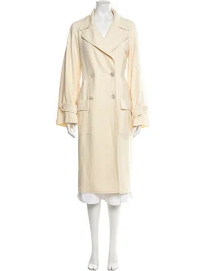 Pre-owned Chanel 2012 Wool Trench Coat In Neutral
